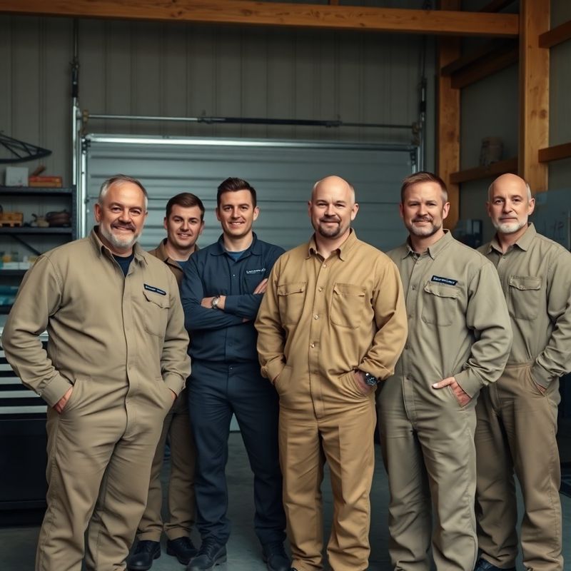 Gruppenbild der JOM-Werkstattmannschaft